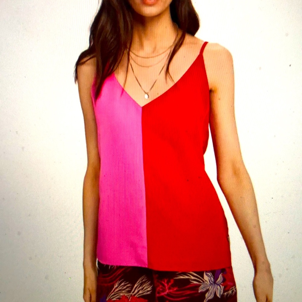 Gorgeous pink and red bold tank